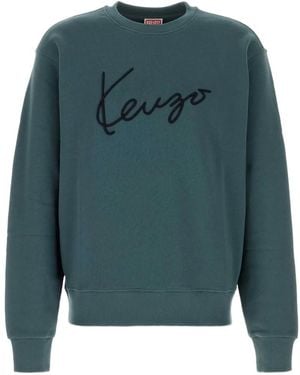 KENZO Signature Embroidered Jumper - Green