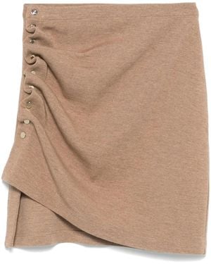 Rabanne Gathered Mini Skirt - Natural