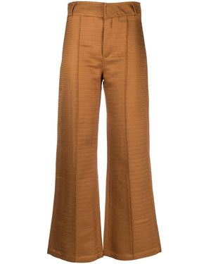 D'Estree Yoshitomo Straight-Leg Trousers - Brown