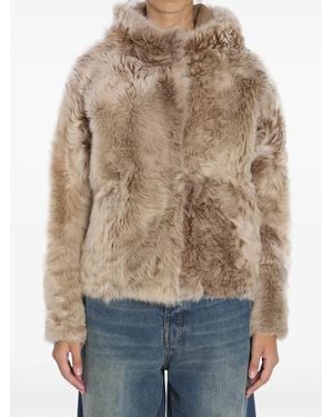 Yves Salomon Lamb Fur Jacket - Blue