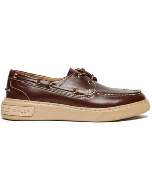 Bally Lift Segelschuhe Mit Kontrastnähten - Braun