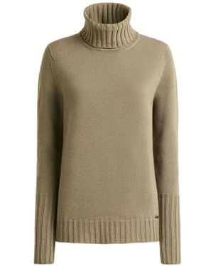 Kiton Jersey Con Cuello Vuelto - Verde