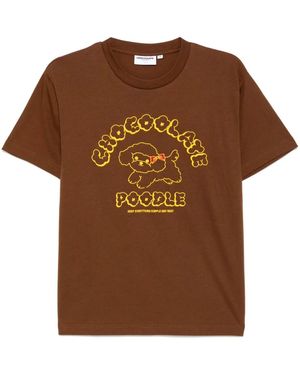 Chocoolate T-Shirt Mit Stickerei - Braun