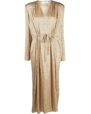 Roseanna Floral-Print Tie-Fastening Maxi Dress - Natural