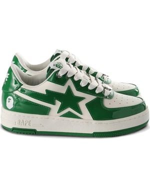 A Bathing Ape Sneakers Con Motivo A Stella - Verde