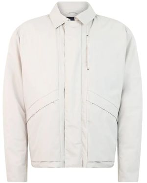 Herno Button-Fastening Collared Jacket - White