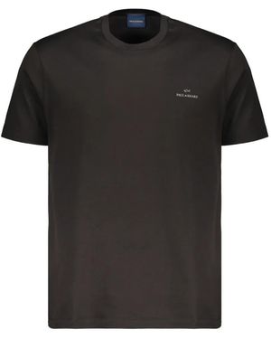 Paul & Shark Logo-Print Cotton T-Shirt - Black