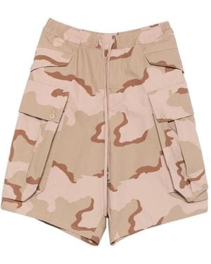 R13 Camouflage-Pattern Cargo Shorts - Natural
