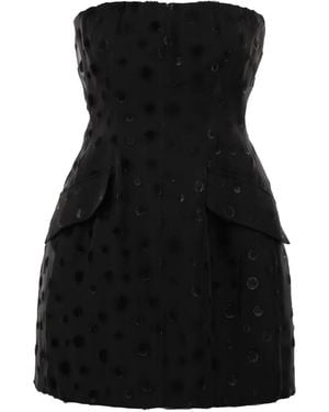 Sportmax Polka-Dot Mini Dress - Black