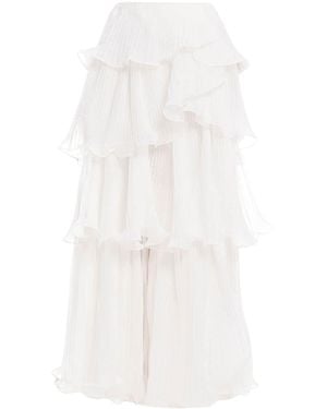 Aje. Falda Cosmos a capas - Blanco