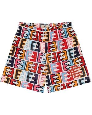 Eric Emanuel Jake Clark Logo-Print Mesh Shorts - Red