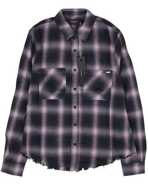 Amiri Camisa A Cuadros - Azul