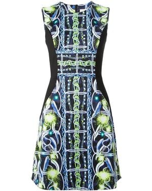 Peter Pilotto Printed Panel Dress - Blue