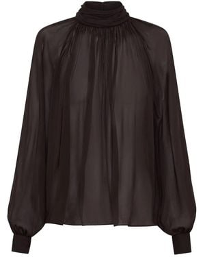 Nicholas Top Solene Con Maniche A Palloncino - Nero