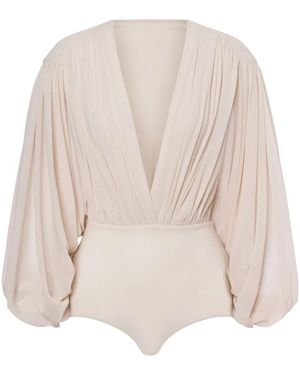 Philosophy Di Lorenzo Serafini ドレープスリーブ トップ - ナチュラル