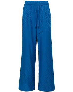 Off-White c/o Virgil Abloh Jacquard Pyjama Trousers - Blue