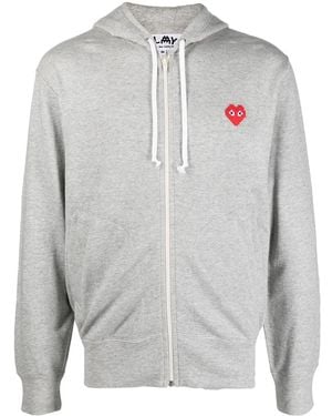COMME DES GARÇONS PLAY Hoodie Met Logopatch - Grijs
