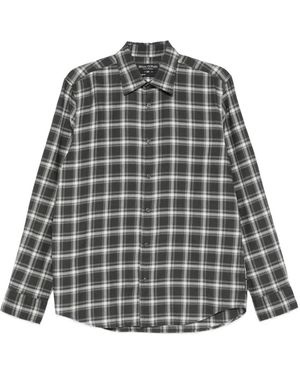 Marc O' Polo Checked Long Sleeve Shirt - Grey
