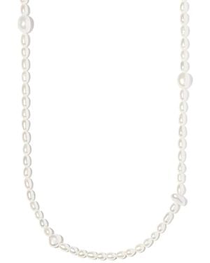 Maria Black Martini Pearl Necklace - White