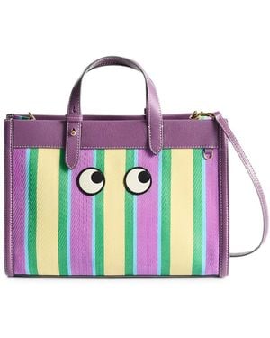 Anya Hindmarch E/W Striped Tote Bag - Blue