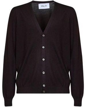 D4.0 V-Neck Cardigan - Black
