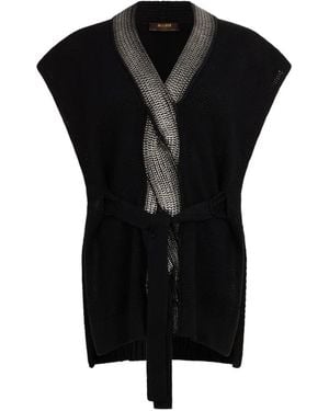 Moorer Braided-Tie Vest - Black