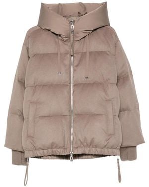 DUNO Quilted Hooded Jacket - Natural
