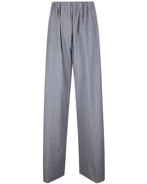 Thelatest Elasticated Wide-Leg Pants - Blue