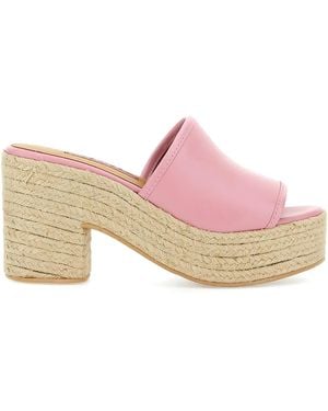 Moschino Espadrille Platform Sandals - Pink