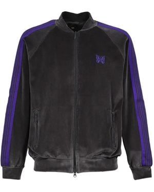 Needles Rib Collar Track Jacket - Blue