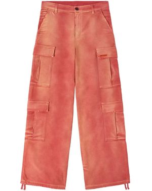 Heron Preston Short Cargo À Effets Usés - Rouge