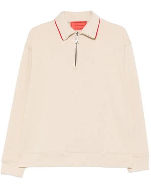 Vision Of Super Zip-Up Collared Polo Shirt - White