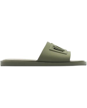 Dolce & Gabbana Rubber Beachwear Slides - Green