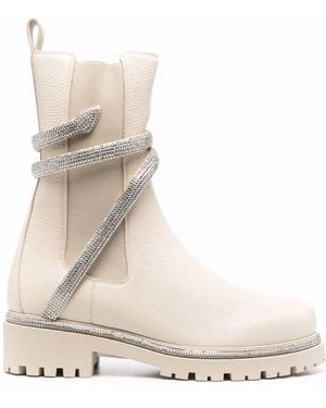 Rene Caovilla Rhinestone Snake Boots - Multicolour