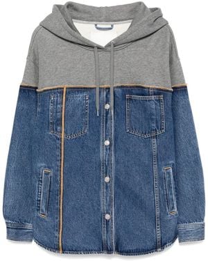 3.1 Phillip Lim Hooded Denim Jacket - Blue