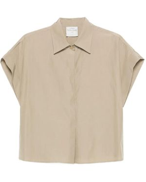 forte_forte Polo-Collar Shirt - Natural