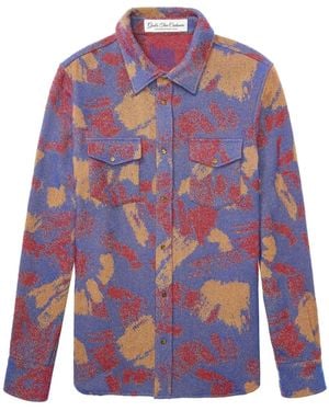 God's True Cashmere Patterned Cashmere Shirt - Blue
