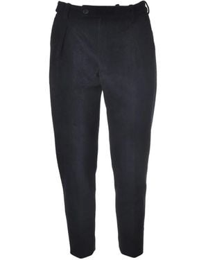 Hōsio Pleated Corduroy Trousers - Blue
