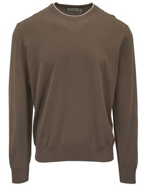 Canali Crew-Neck Jumper - Brown
