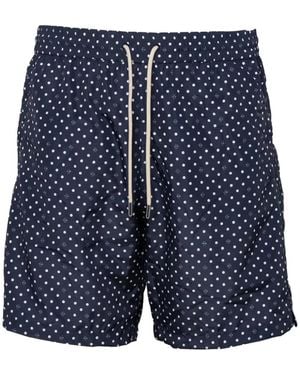 Jacob Cohen Polka-Dot Drawstring Swim Shorts - Blue