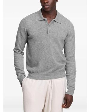 Extreme Cashmere N°223 Be For Long-Sleeve Polo Shirt - Grey