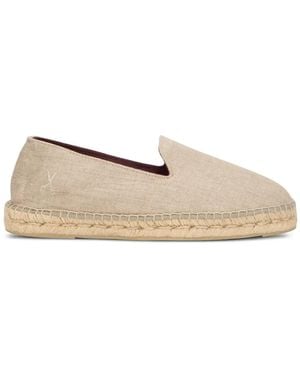 Manebí Espadrilles Mit Stickerei - Natur