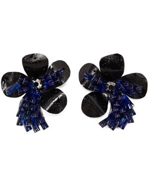 Biyan Flower Ohrringe Mit Quaste - Blau