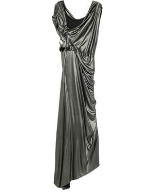 Gemy Maalouf Embellished Draped Maxi Dress - Metallic