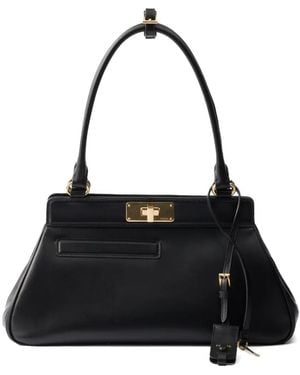 Prada レザーハンドバッグ - ブラック