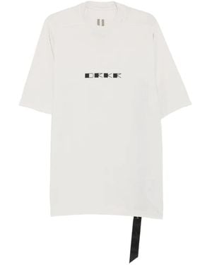 Rick Owens T-Shirt À Logo Imprimé - White