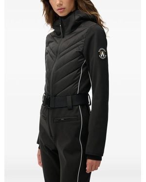 Superdry Tuta Da Sci Luxe Trapuntata Con Cintura - Nero