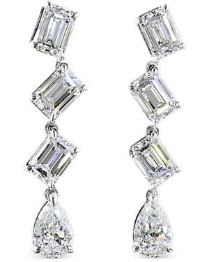 Jewels Aficionado 14Kt Witgouden Oorbellen Met Diamond