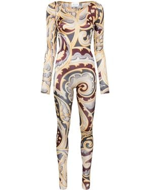 Wolford X Etro ペイズリー キャットスーツ - ナチュラル