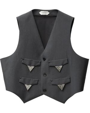 Versace Wool-Mohair Vest - Grey